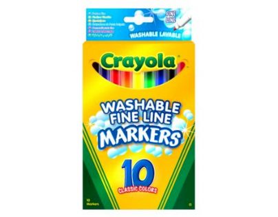 Crayola Fixy tenké vypratelné 10ks