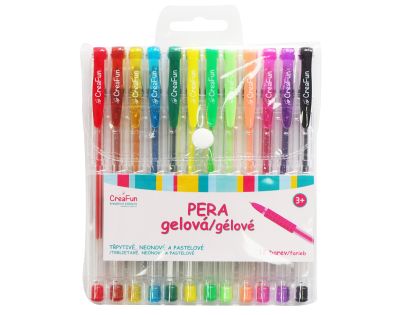 CreaFun - Gélové perá 12 farieb