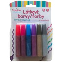 CreaFun - Látkové farby - sada trblietky 6 (42ml)