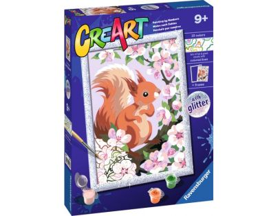 CreArt Roztomilá veverička s trblietkami