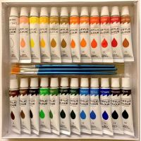 Creatoys Akrylové farby 24 x 12 ml a 3 štetce 2