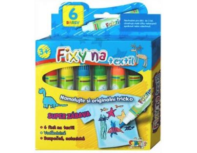 Creatoys Fixy na textil vode odolné 6ks
