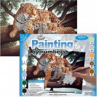 Creatoys Maľovanie veľké Royal Leopard s mláďatami 2