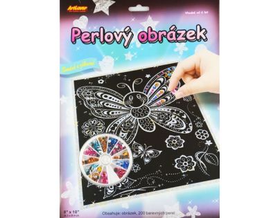 Creatoys Perlový obrázok motýľ