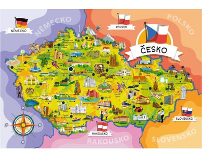 Creatoys Puzzle Mapa Českej republiky 120 dielikov
