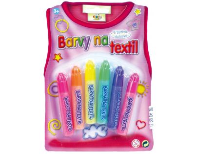 Creatoys Trblietavé dúhové farby na textil 6ks