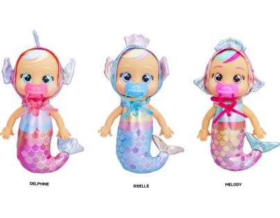 Cry Babies Tiny Cuddles Bábika Morská panna Delphine růžový dudlík
