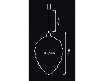 Marimex Crystal Závesná biela šiška 14 cm