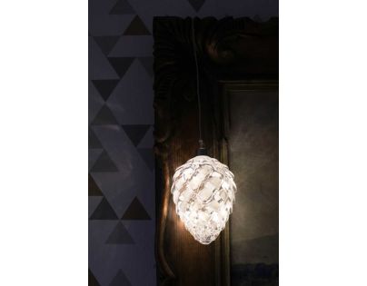 Marimex Crystal Závesná biela šiška 14 cm