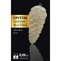Marimex Crystal Závesná biela šiška 20 cm 2