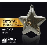 Marimex Crystal Závesná hviezda 15 cm 2