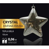 Marimex Crystal Závesná hviezda 18 cm 2