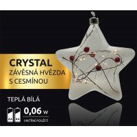 Marimex Crystal Závesná hviezda s cezmínou 2