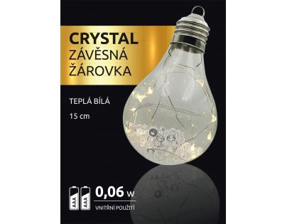 Crystal Závesná žiarovka 15 cm