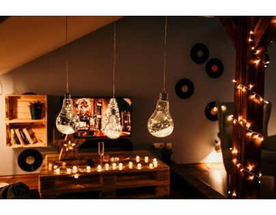 Crystal Závesná žiarovka 15 cm