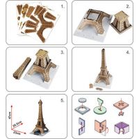 CubicFun 3D Puzzle Eiffelova veža 35 dielikov 3