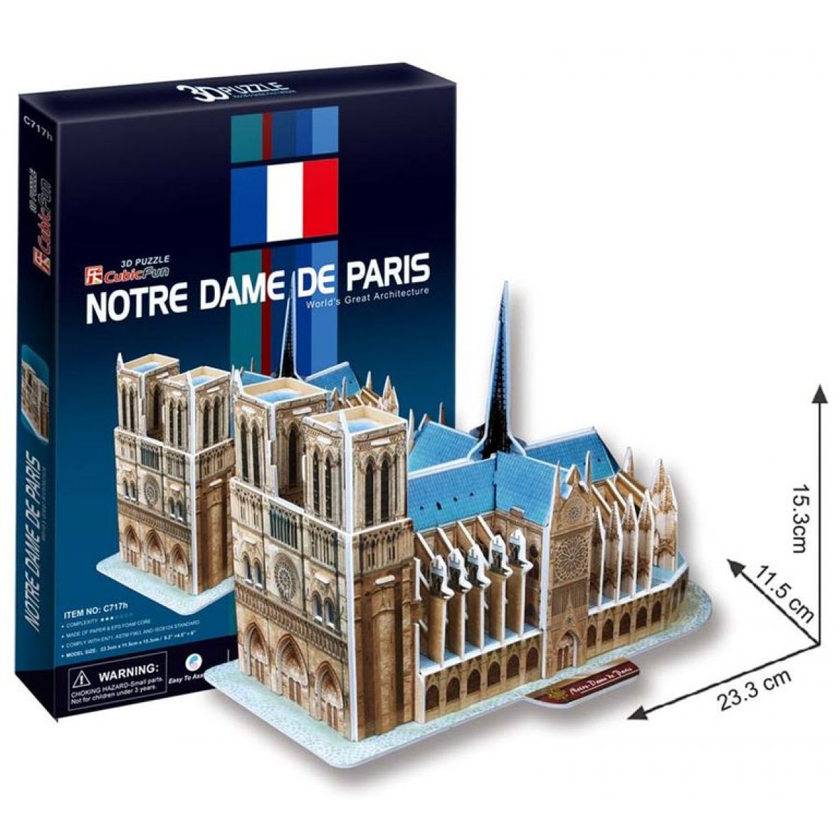 CUBIC FUN 3D puzzle Katedrála Notre-Dame Paříž