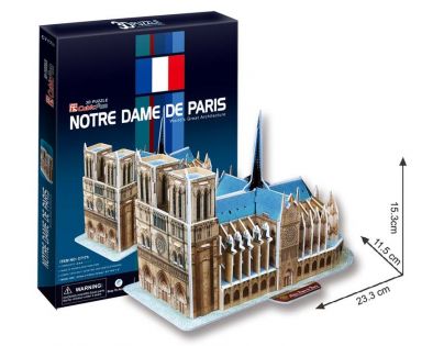 CUBIC FUN 3D puzzle Katedrála Notre-Dame Paříž