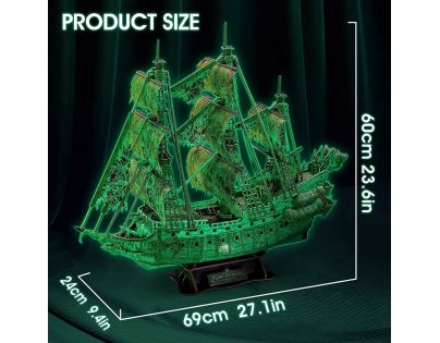 Cubicfun 3D Puzzle Pirátska loď Lietajúci Holanďan 360 dielikov