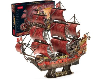 Cubicfun 3D Puzzle Plachetnica Queen Anne's Revenge 391 dielikov - Poškodený obal