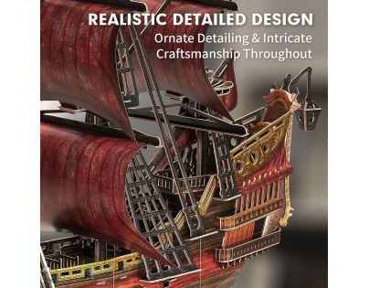 Cubicfun 3D Puzzle Plachetnica Queen Anne's Revenge 391 dielikov - Poškodený obal