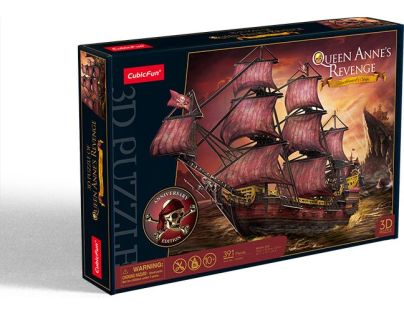 Cubicfun 3D Puzzle Plachetnica Queen Anne's Revenge 391 dielikov - Poškodený obal
