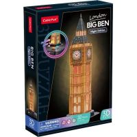 CubicFun 3D puzzle s LED Nočná edícia Big Ben 32 dielikov 4