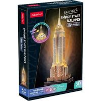 CubicFun 3D puzzle s LED Nočná edícia Empire State Building 37 dielikov 3