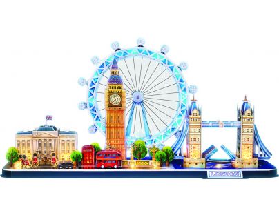 CubicFun 3D puzzle s LED Nočná edícia Londýn 186 dielikov