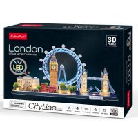 CubicFun 3D puzzle s LED Nočná edícia Londýn 186 dielikov 2