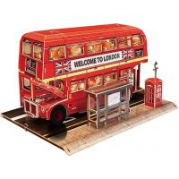 CubicFun 3D puzzle s LED Nočná edícia Londýnsky autobus 161 dielikov 2