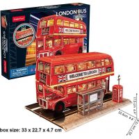 CubicFun 3D puzzle s LED Nočná edícia Londýnsky autobus 161 dielikov 3