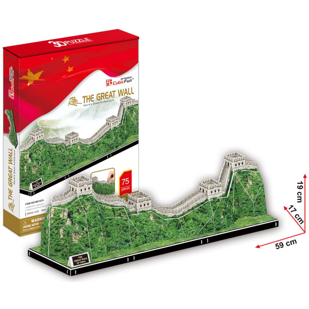 CUBIC FUN 3D puzzle Čínsky múr- 75 ks
