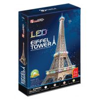 CubicFun Puzzlev 3D Eiffelova veža LED 82 dielikov 3