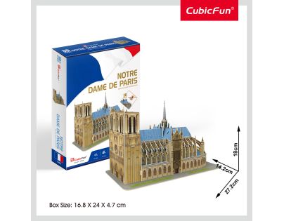 CubicFun Puzzle 3D Katedrála Notre-Dame 53 dielikov