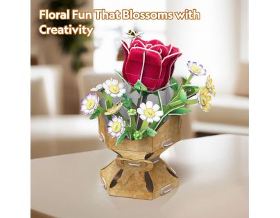 CubicFun Puzzle 3D Kytica ruží 120 dielikov