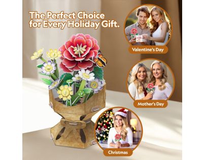 CubicFun Puzzle 3D Kytica z kvetov kamélií 109 dielikov