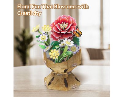 CubicFun Puzzle 3D Kytica z kvetov kamélií 109 dielikov