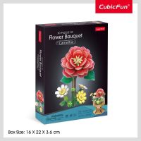 CubicFun Puzzle 3D Kytica z kvetov kamélií 109 dielikov 6