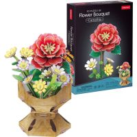 CubicFun Puzzle 3D Kytica z kvetov kamélií 109 dielikov