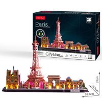 Cubicfun 3D Puzzle LED Paríž 115 dielikov