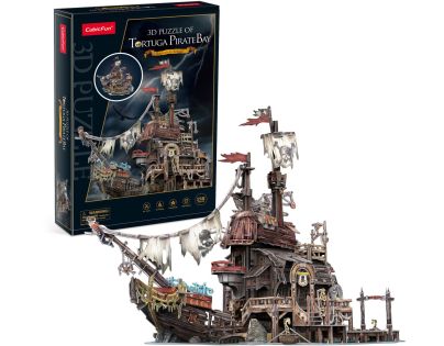 CubicFun Puzzle 3D Pirátský prístav Tortuga 218 dielikov