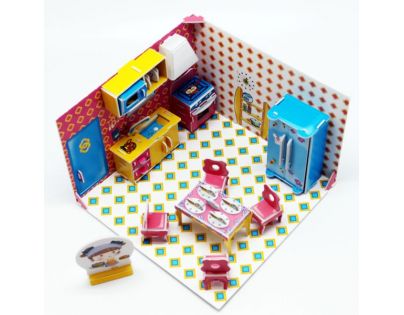 CubicFun Puzzle 3D Pokojíček Kuchyně 65 dílků