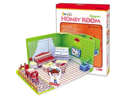 CUBIC FUN 3D puzzle Izbička „Obývačka“ 49 ks