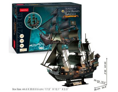 Cubicfun 3D Puzzle LED Queen Anne's Revenge 293 dielikov