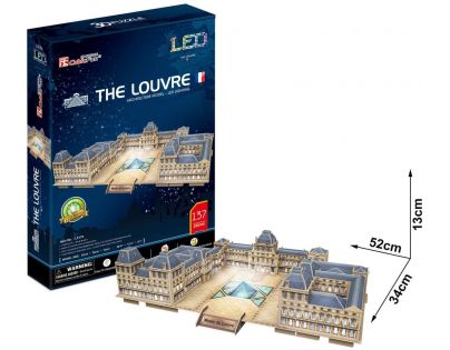 Cubic Fun 3D puzzle Louvre muzeum Paříž LED