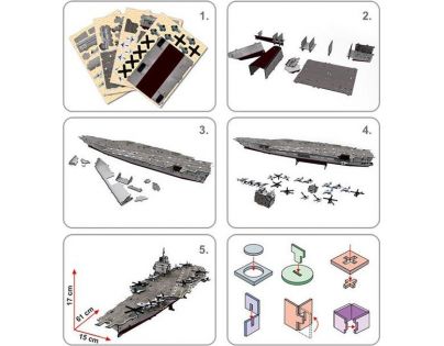 Cubic Fun 3D puzzle Letadlová loď USS Enterprise 121 dílků