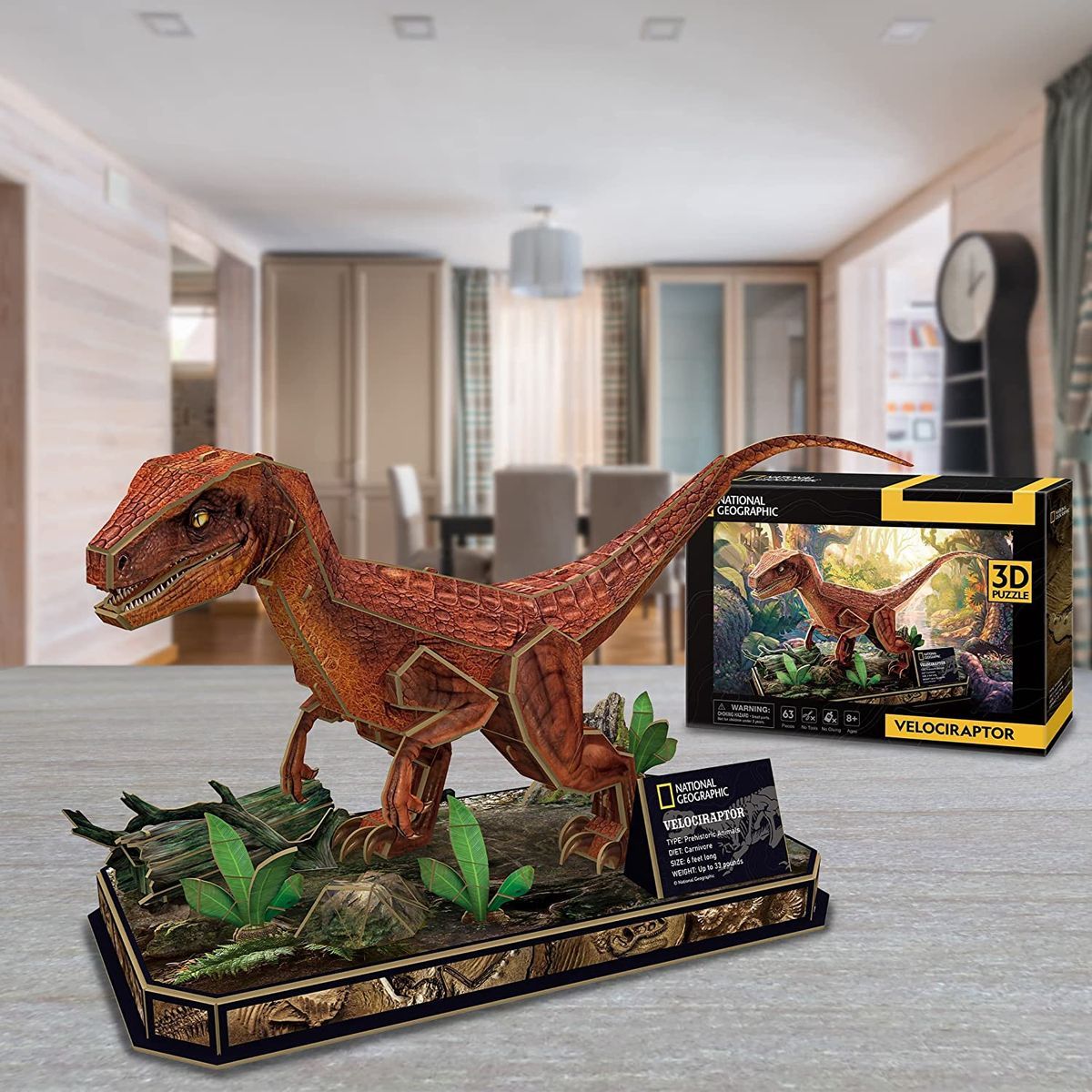 Cubicfun 3D Puzzle Velociraptor 63 dielikov | 4KIDS.sk