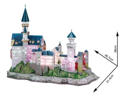 CUBIC FUN 3D puzzle Zámok Neuschwanstein Led 128 ks