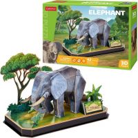 Cubicfun Puzzle 3D Zvierací kamaráti Slon 42 dielikov